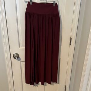 HALARA Deep Red Maxi Skirt